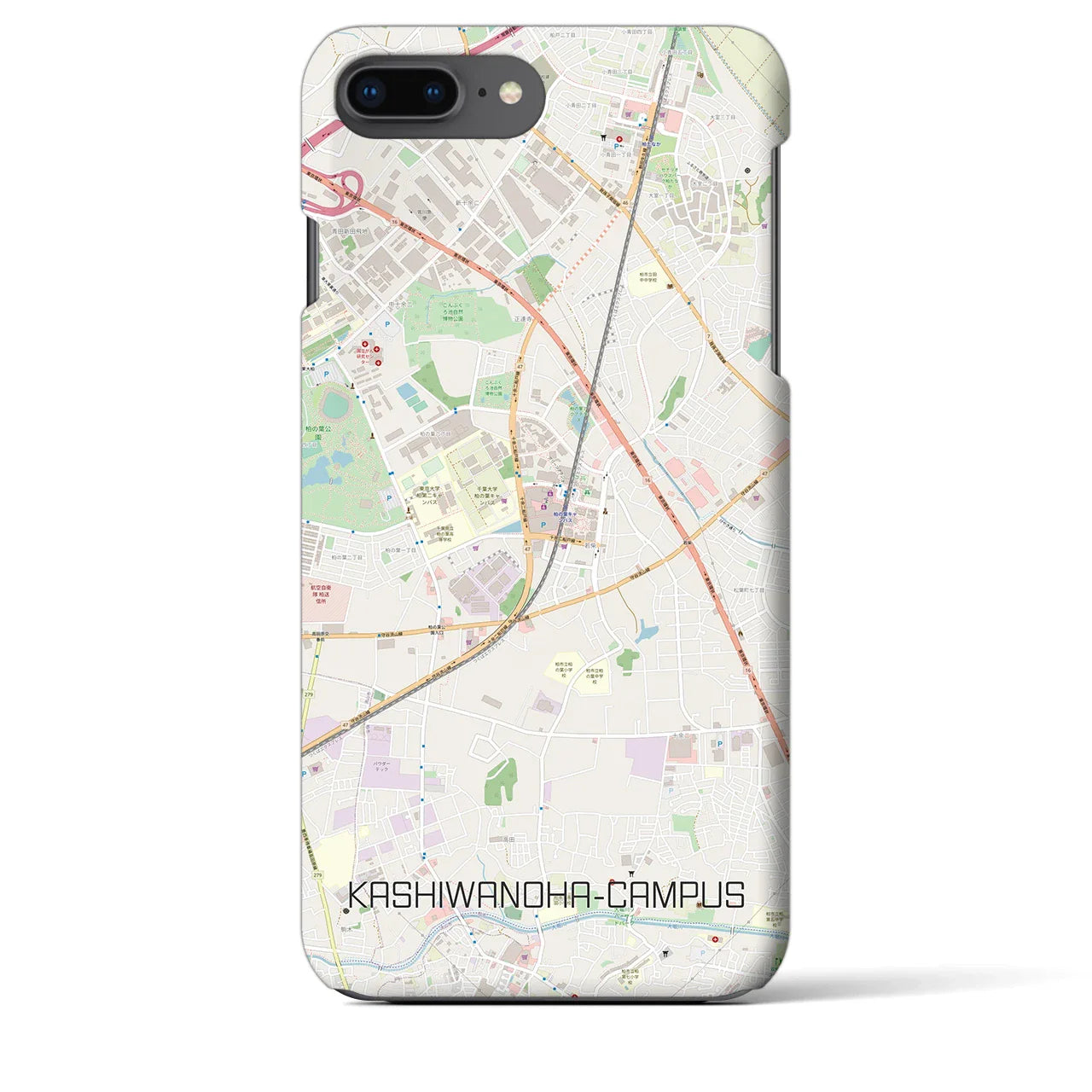 【柏の葉キャンパス(千葉県)】地図柄iPhoneケース(バックカバータイプ)