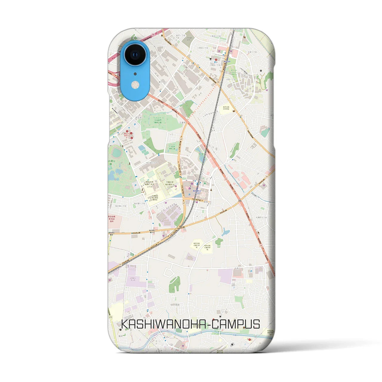 【柏の葉キャンパス(千葉県)】地図柄iPhoneケース(バックカバータイプ)