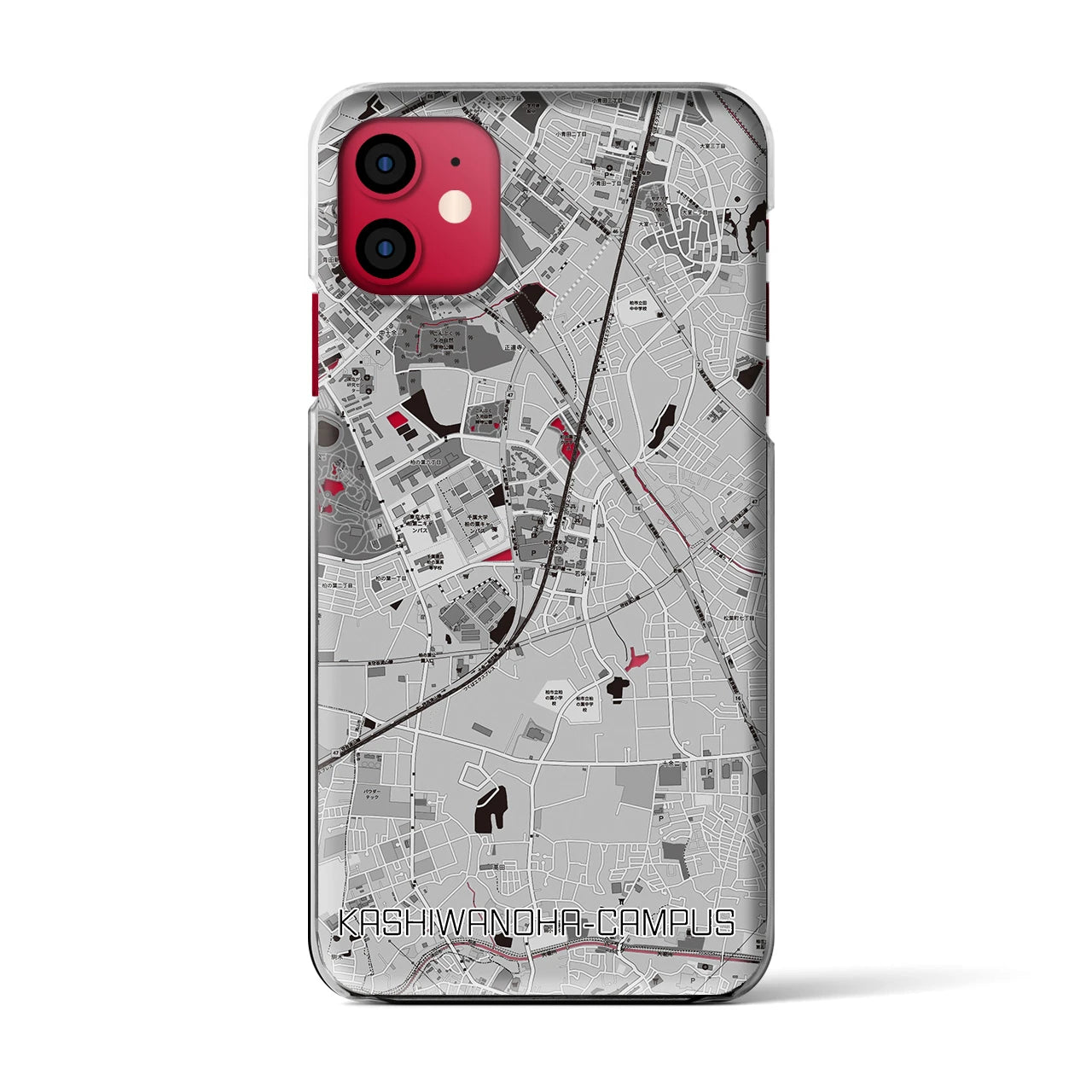 【柏の葉キャンパス(千葉県)】地図柄iPhoneケース(クリアタイプ)