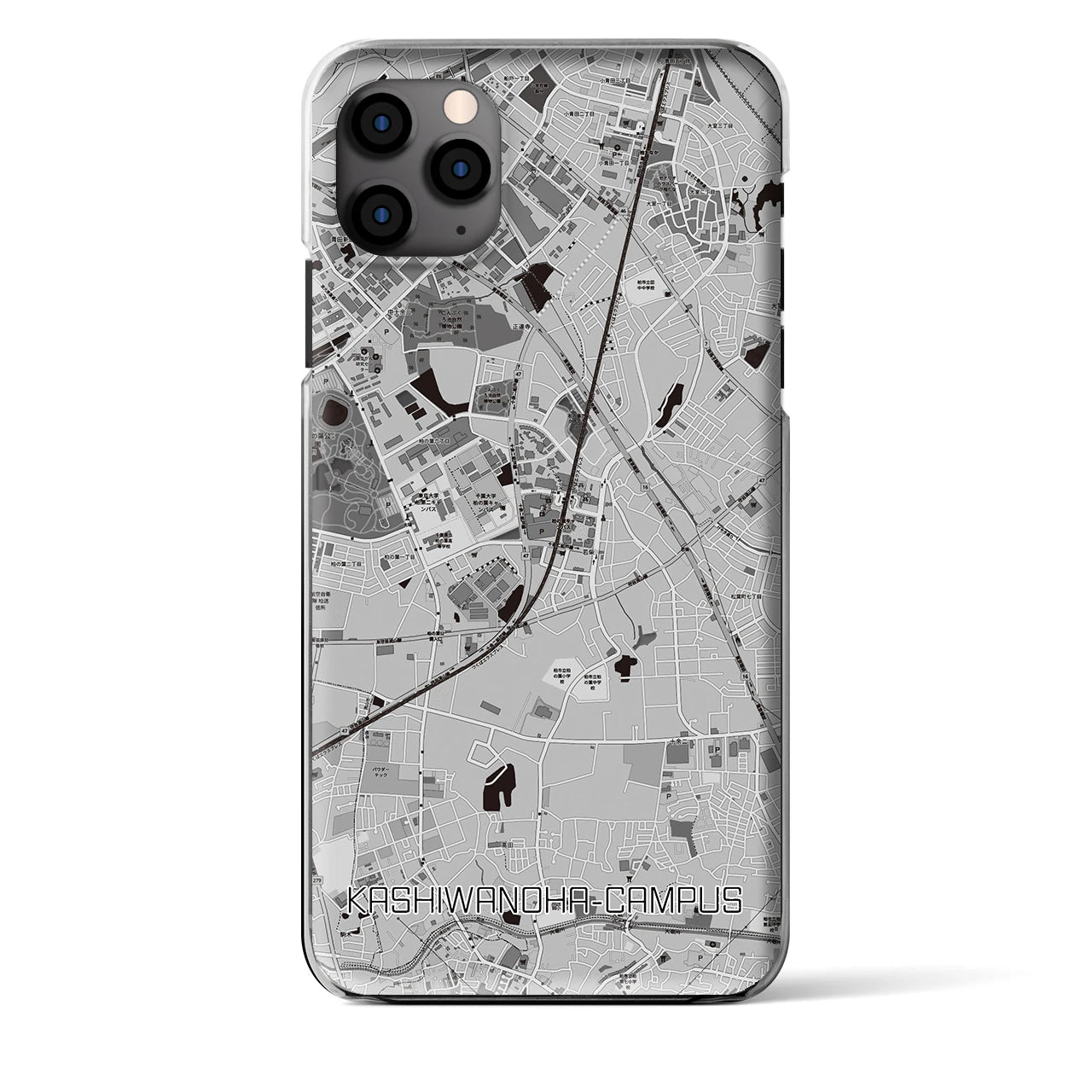 【柏の葉キャンパス(千葉県)】地図柄iPhoneケース(クリアタイプ)