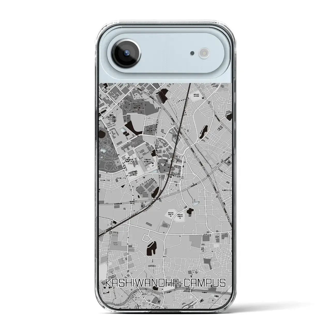 【柏の葉キャンパス(千葉県)】地図柄iPhoneケース(クリアタイプ)