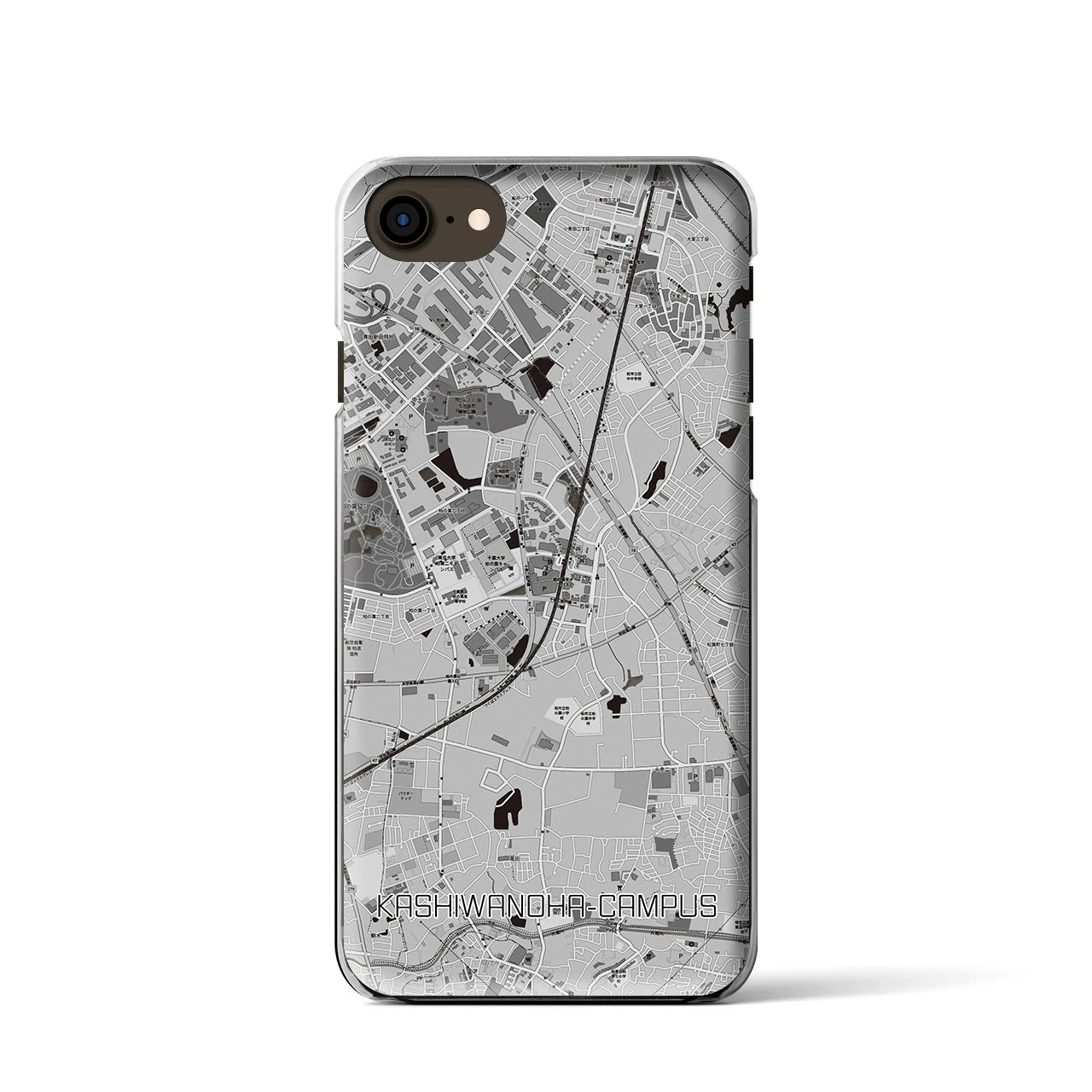 【柏の葉キャンパス(千葉県)】地図柄iPhoneケース(クリアタイプ)