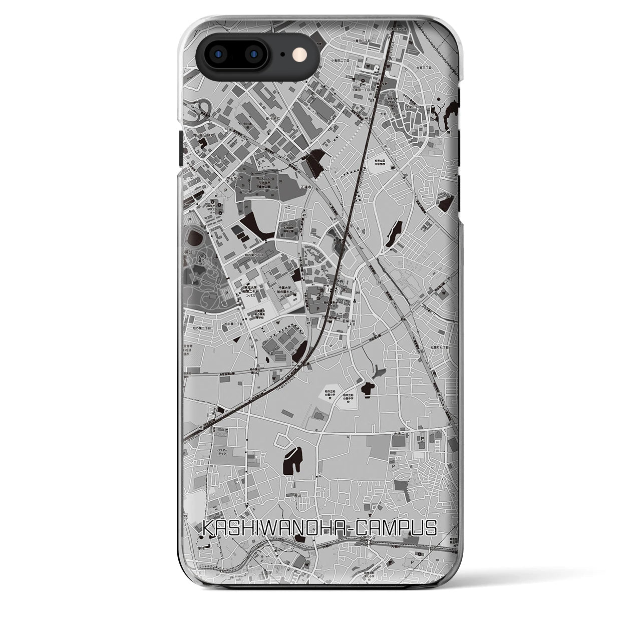 【柏の葉キャンパス(千葉県)】地図柄iPhoneケース(クリアタイプ)