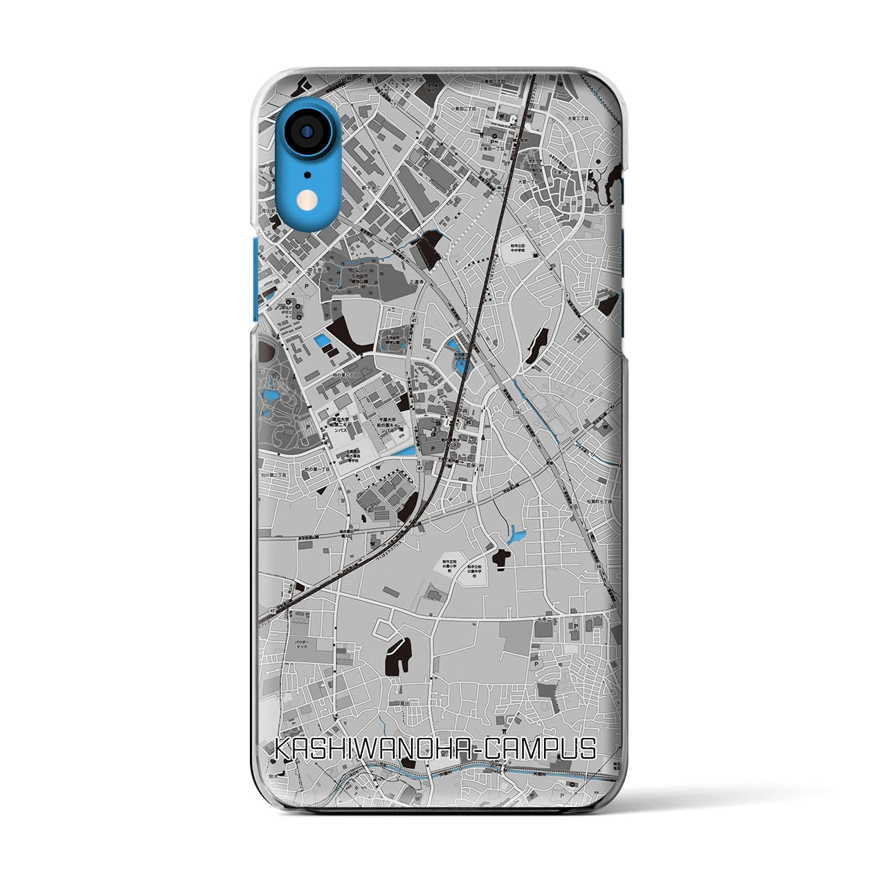 【柏の葉キャンパス(千葉県)】地図柄iPhoneケース(クリアタイプ)