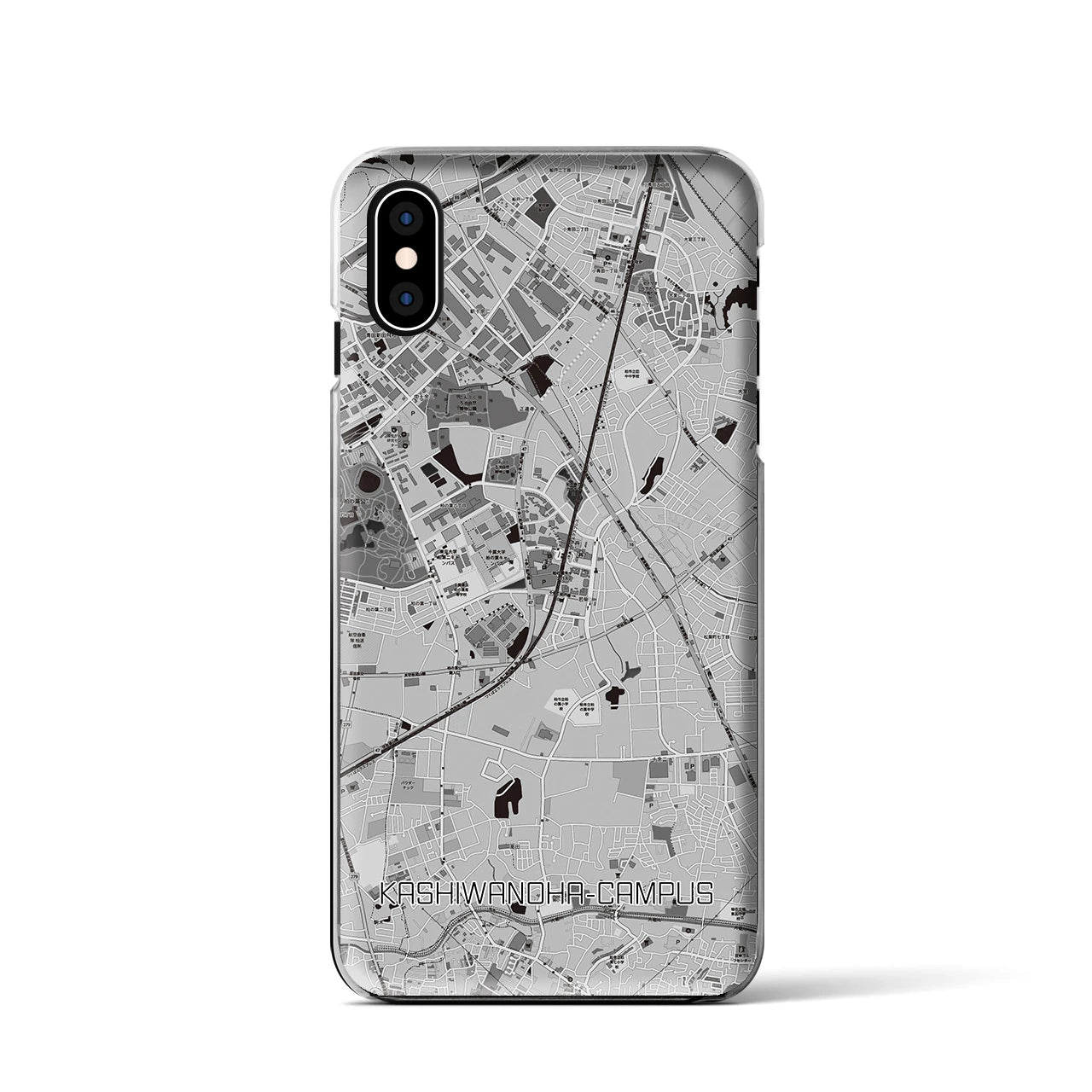 【柏の葉キャンパス(千葉県)】地図柄iPhoneケース(クリアタイプ)