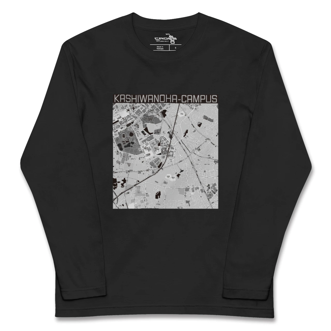 【柏の葉キャンパス(千葉県)】地図柄ロングスリーブTシャツ