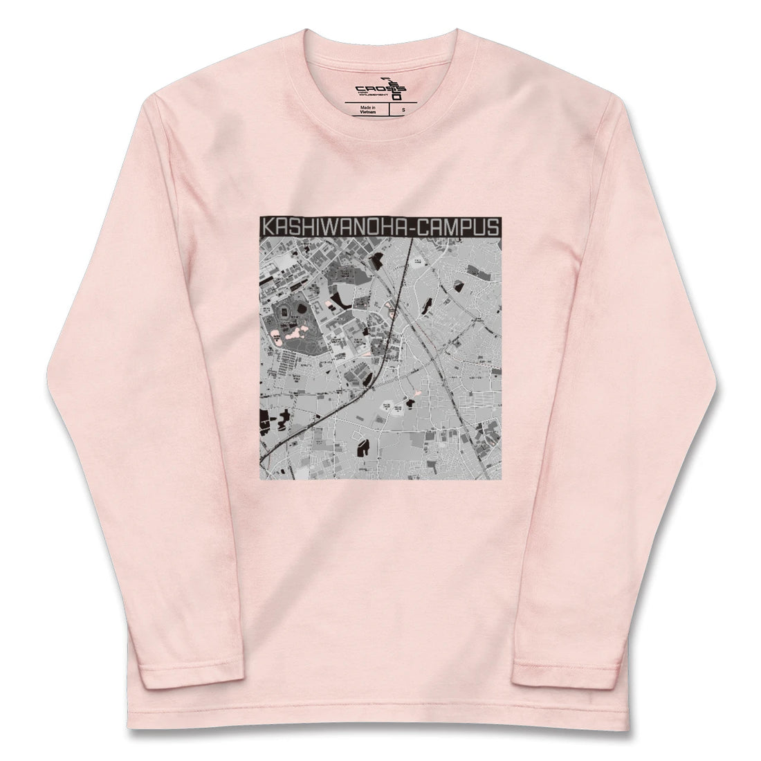 【柏の葉キャンパス(千葉県)】地図柄ロングスリーブTシャツ