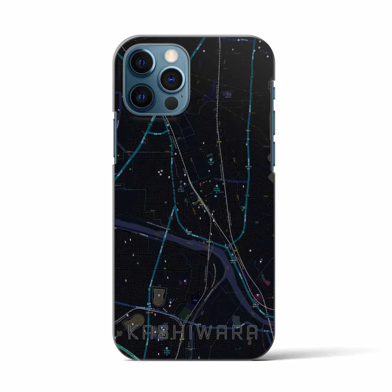 【柏原(大阪府)】地図柄iPhoneケース(バックカバータイプ)