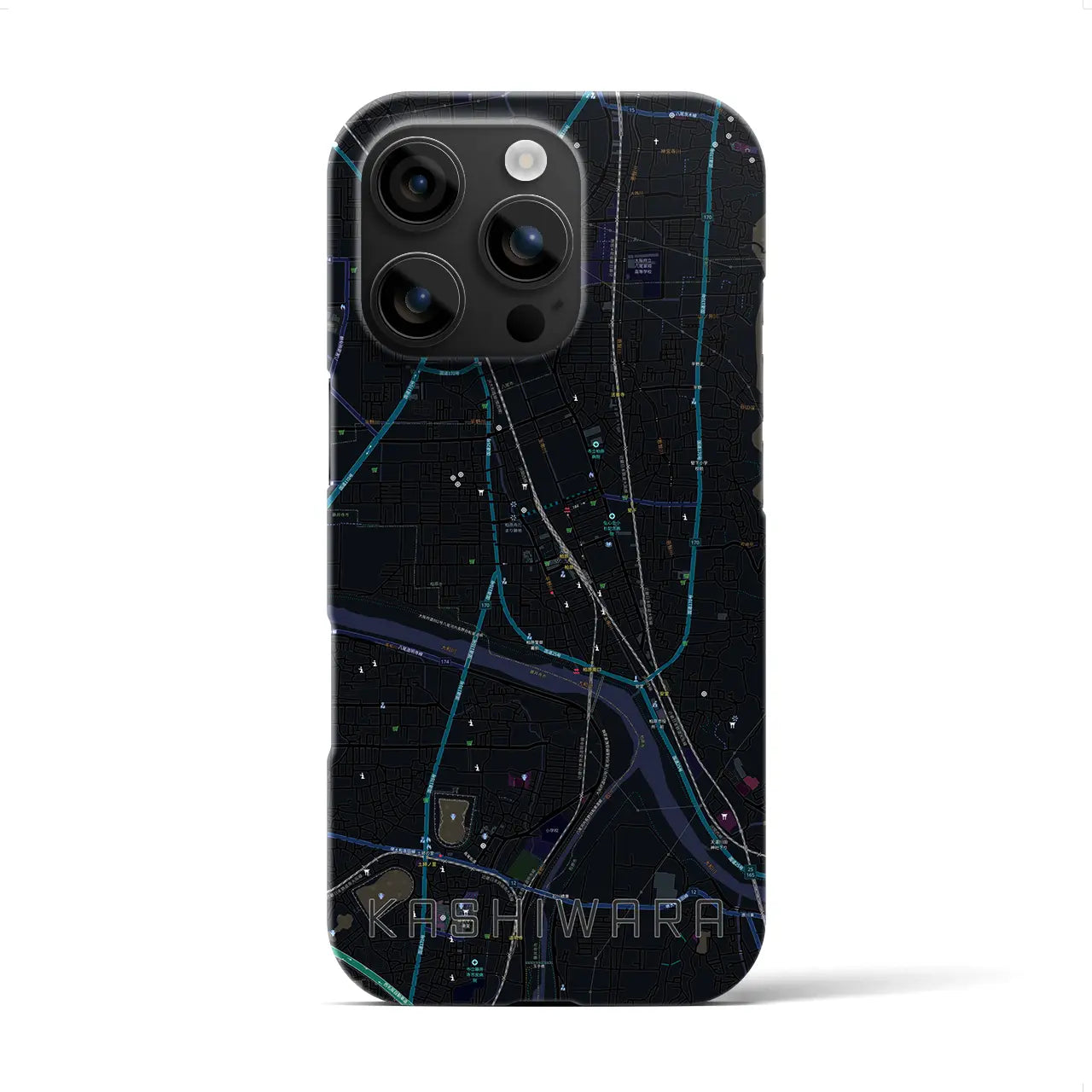 【柏原(大阪府)】地図柄iPhoneケース(バックカバータイプ)