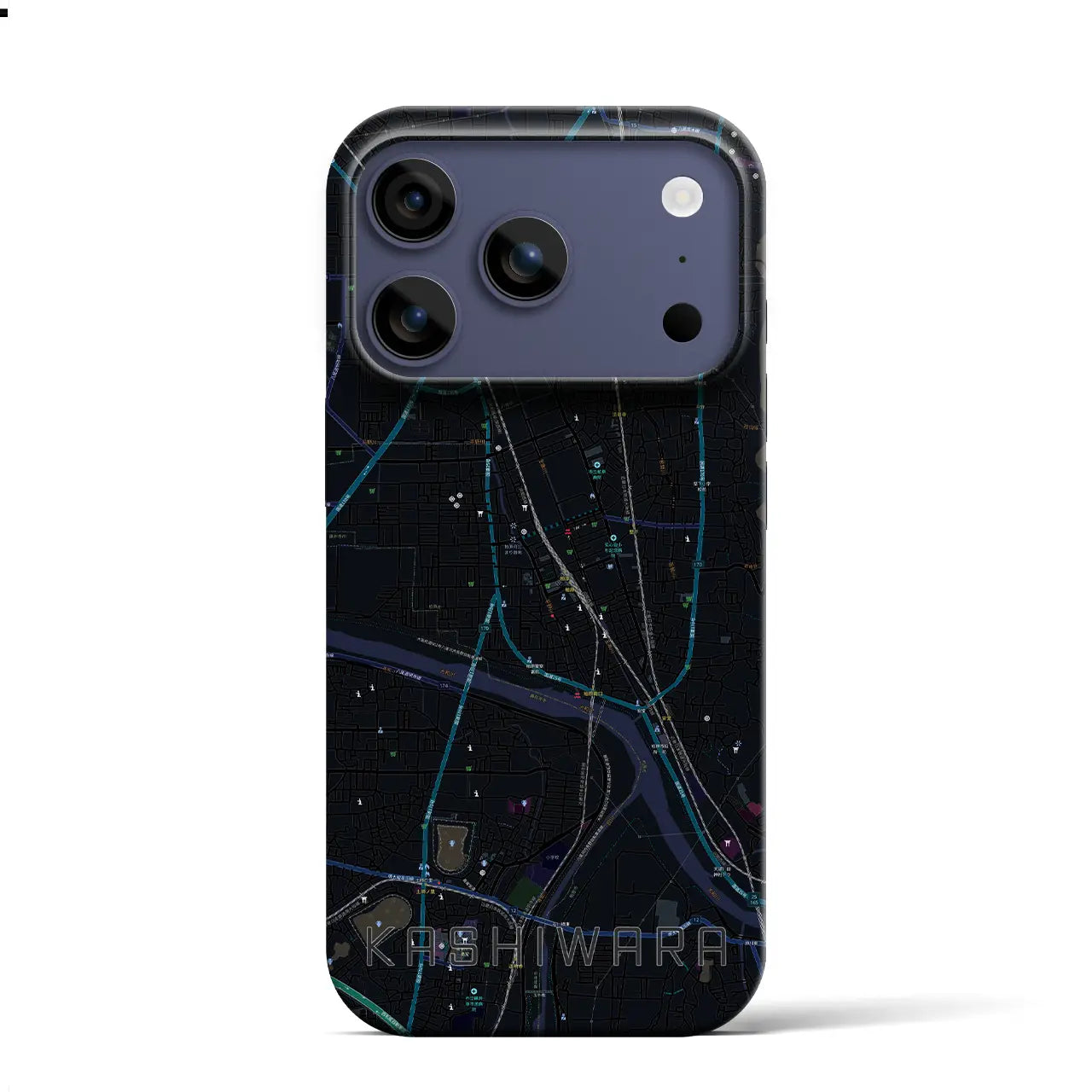 【柏原(大阪府)】地図柄iPhoneケース(バックカバータイプ)