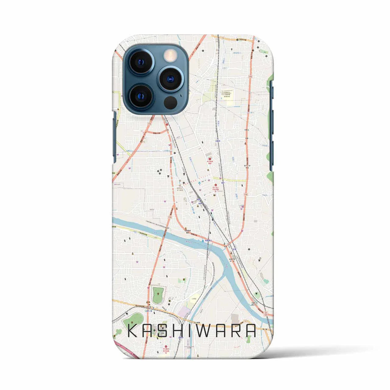 【柏原(大阪府)】地図柄iPhoneケース(バックカバータイプ)