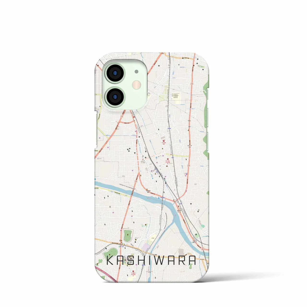 【柏原(大阪府)】地図柄iPhoneケース(バックカバータイプ)