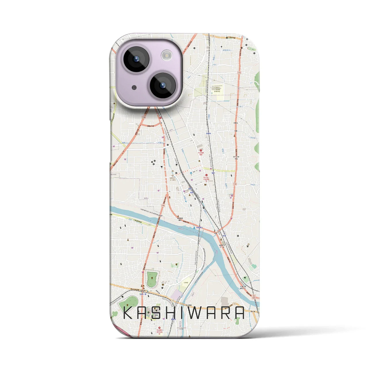 【柏原(大阪府)】地図柄iPhoneケース(バックカバータイプ)