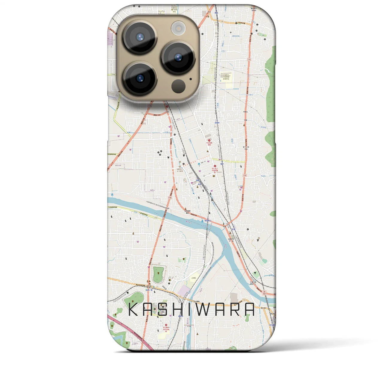 【柏原(大阪府)】地図柄iPhoneケース(バックカバータイプ)