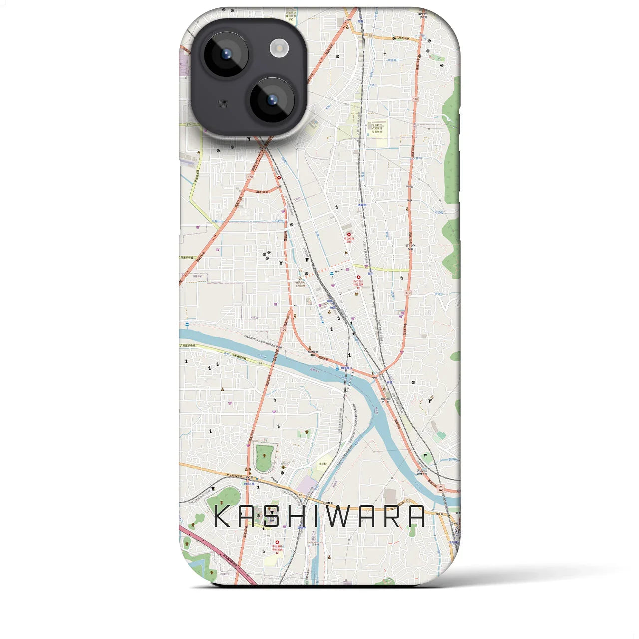 【柏原(大阪府)】地図柄iPhoneケース(バックカバータイプ)