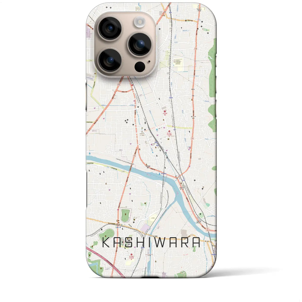 【柏原(大阪府)】地図柄iPhoneケース(バックカバータイプ)