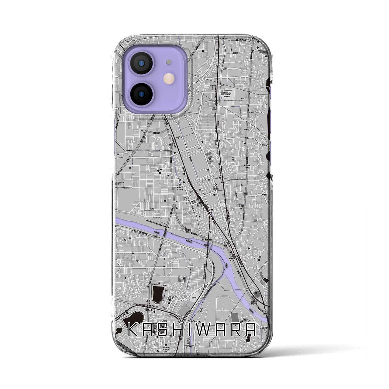 【柏原(大阪府)】地図柄iPhoneケース(クリアタイプ)