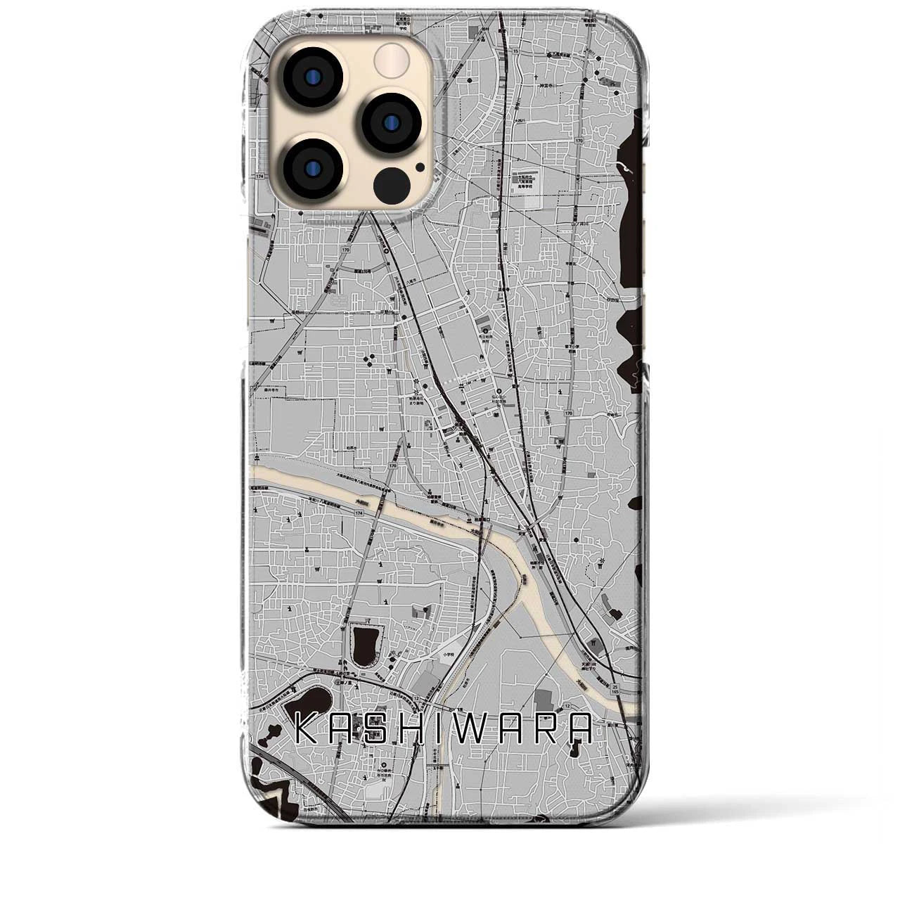 【柏原(大阪府)】地図柄iPhoneケース(クリアタイプ)