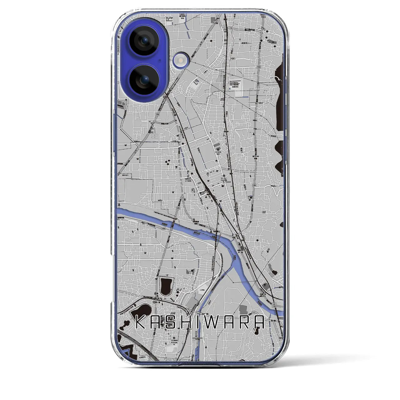 【柏原(大阪府)】地図柄iPhoneケース(クリアタイプ)