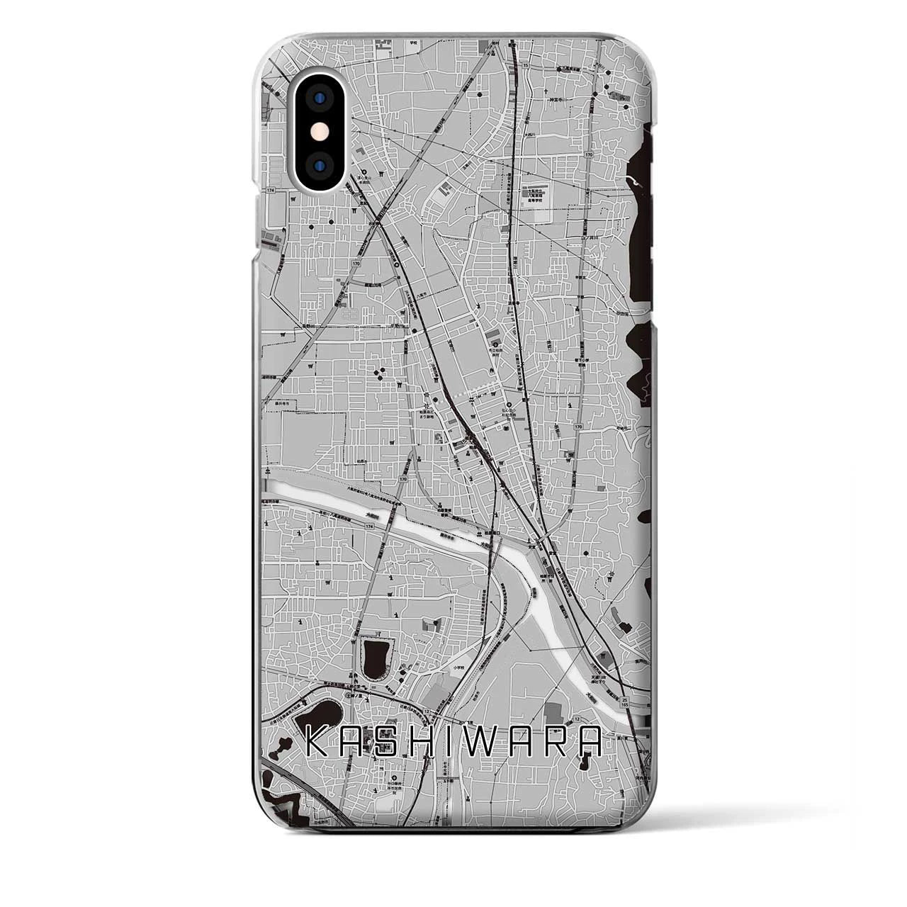 【柏原(大阪府)】地図柄iPhoneケース(クリアタイプ)