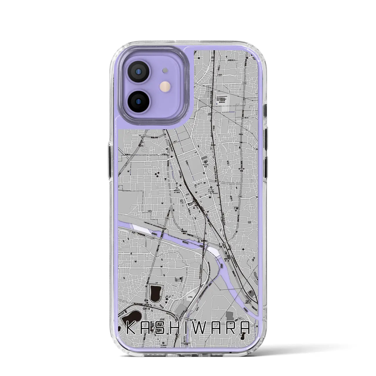 【柏原(大阪府)】地図柄iPhoneケース(MagSafeタイプ)