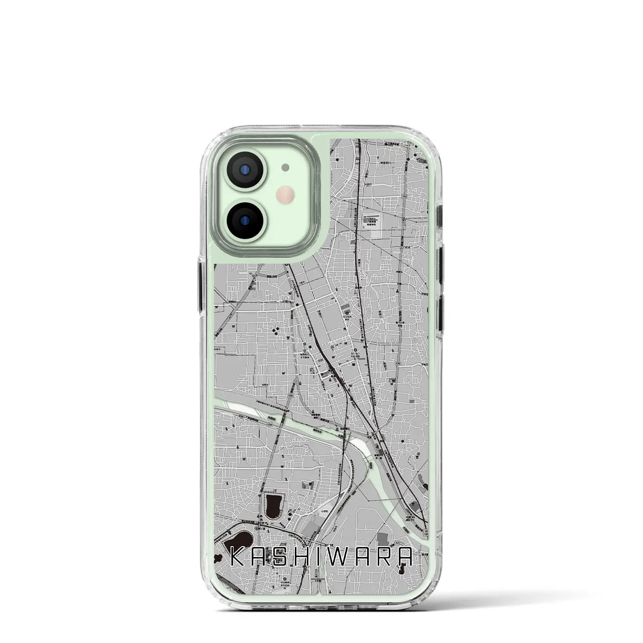 【柏原(大阪府)】地図柄iPhoneケース(MagSafeタイプ)