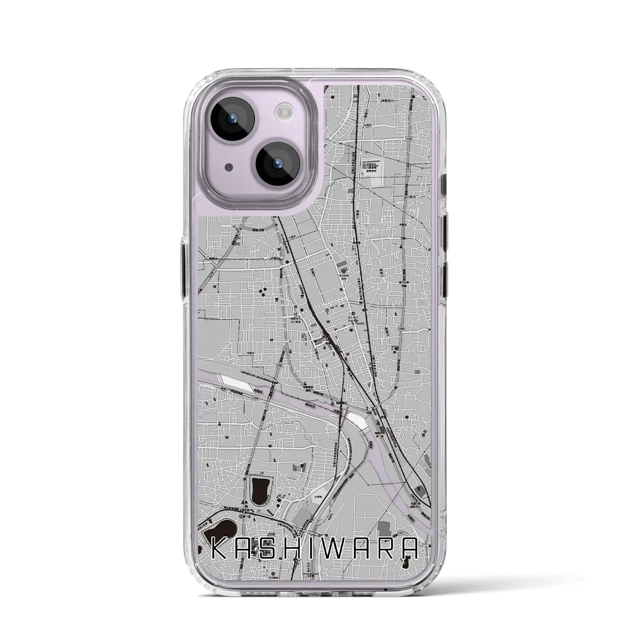 【柏原(大阪府)】地図柄iPhoneケース(MagSafeタイプ)