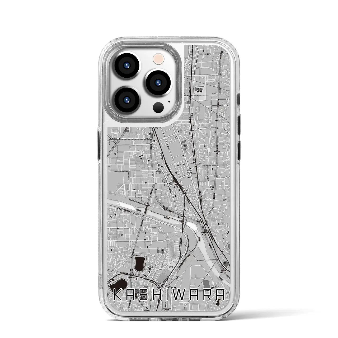 【柏原(大阪府)】地図柄iPhoneケース(MagSafeタイプ)