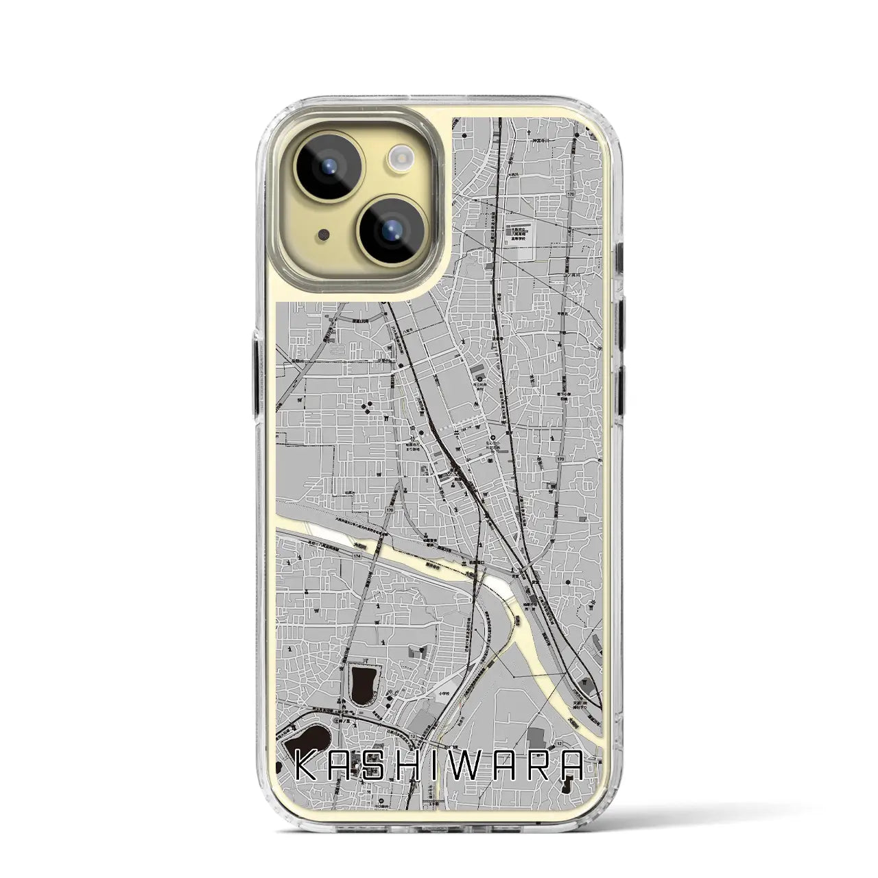 【柏原(大阪府)】地図柄iPhoneケース(MagSafeタイプ)