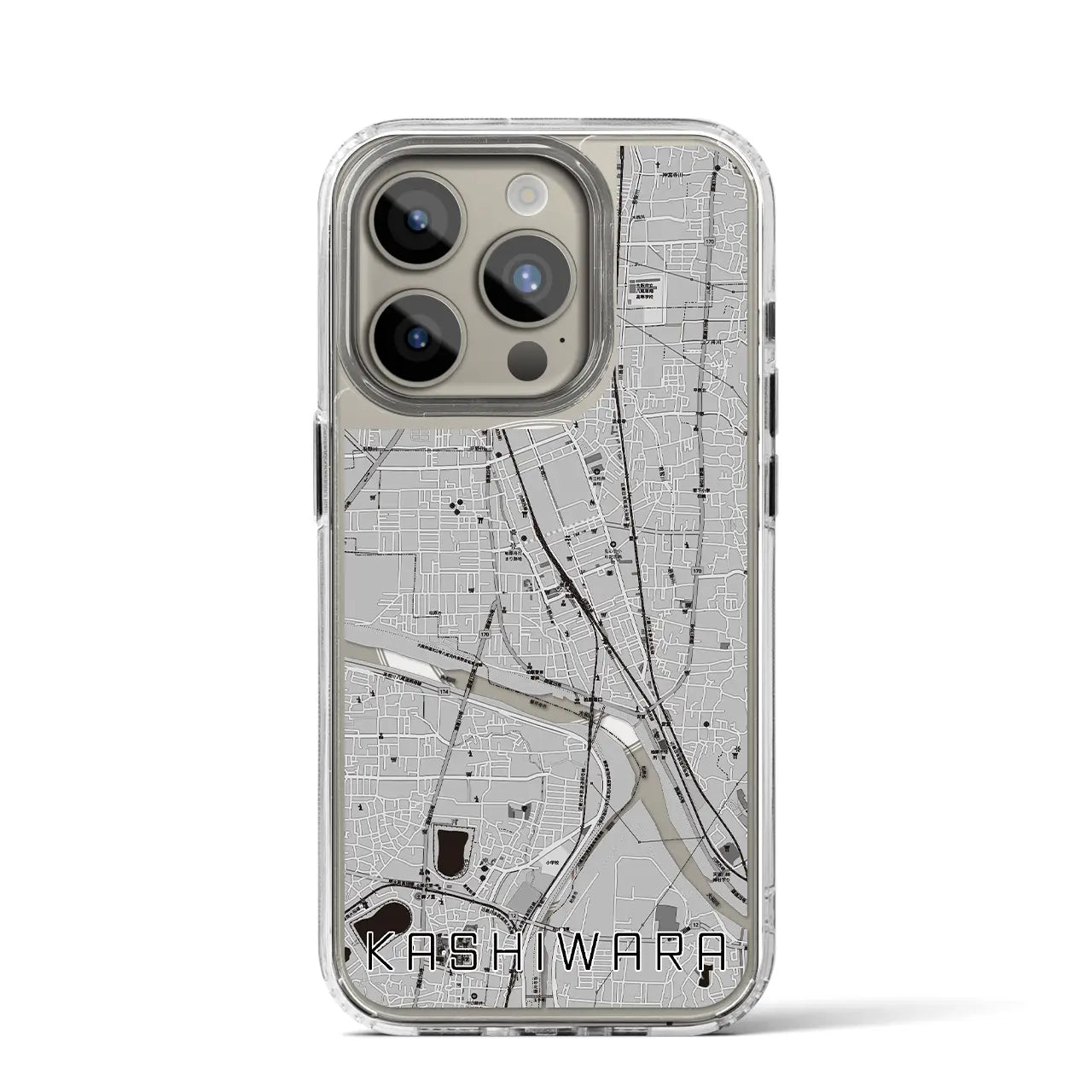 【柏原(大阪府)】地図柄iPhoneケース(MagSafeタイプ)