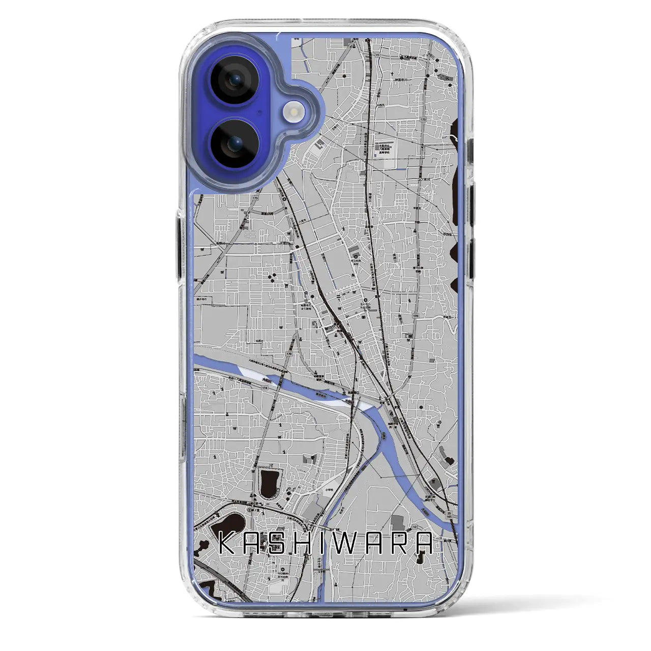 【柏原(大阪府)】地図柄iPhoneケース(MagSafeタイプ)