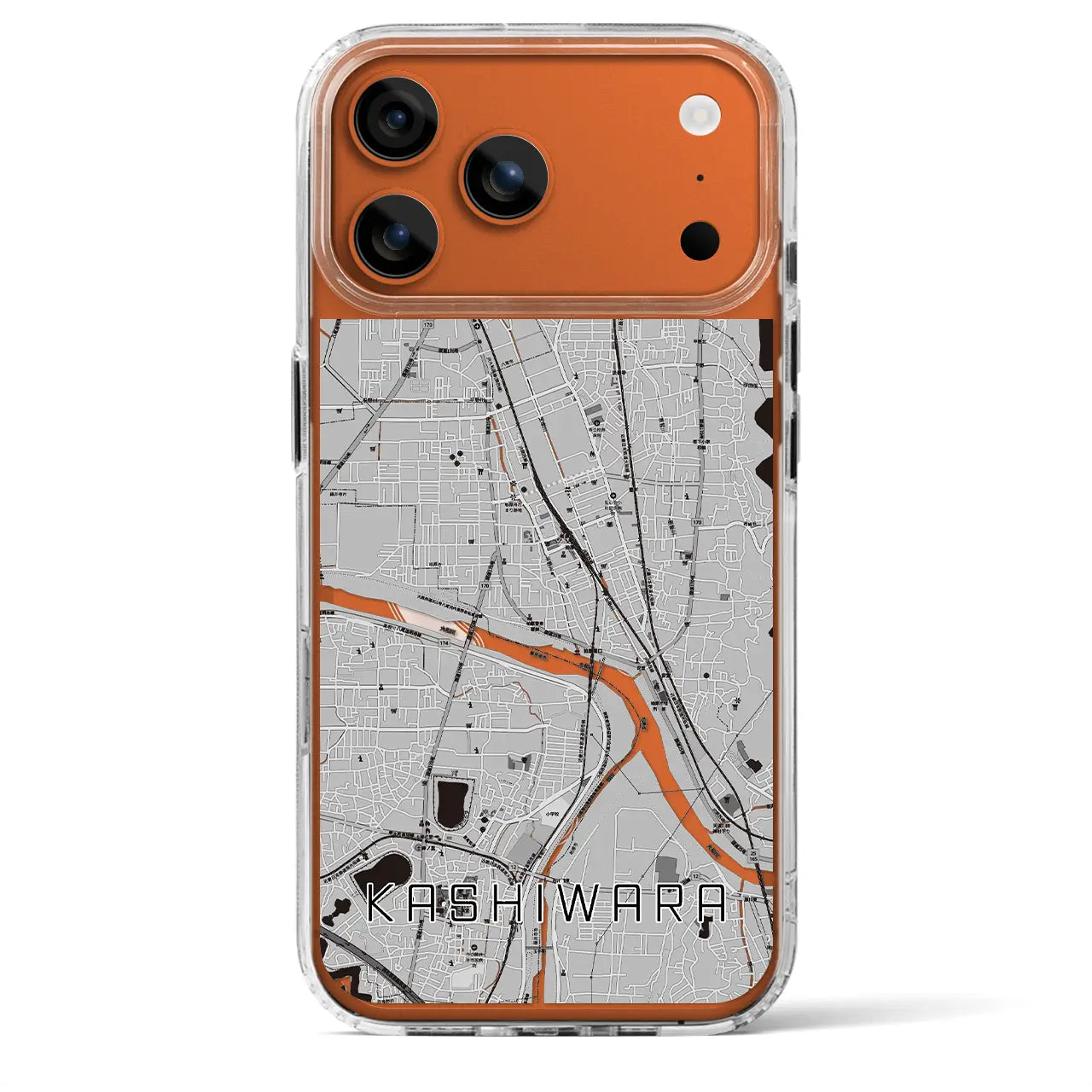 【柏原(大阪府)】地図柄iPhoneケース(MagSafeタイプ)