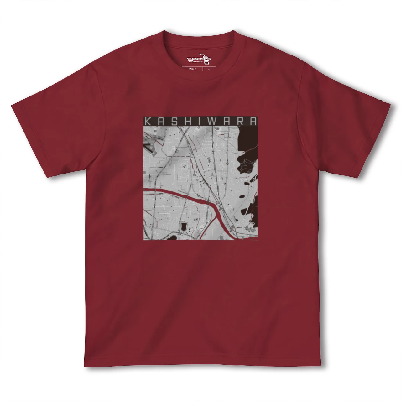 【柏原(大阪府)】地図柄ヘビーウェイトTシャツ