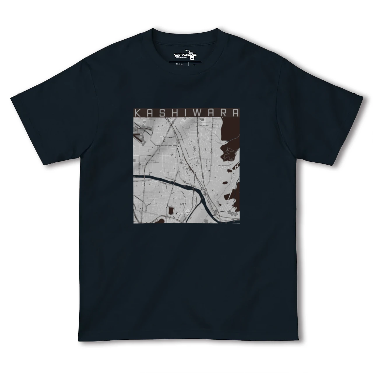 【柏原(大阪府)】地図柄ヘビーウェイトTシャツ