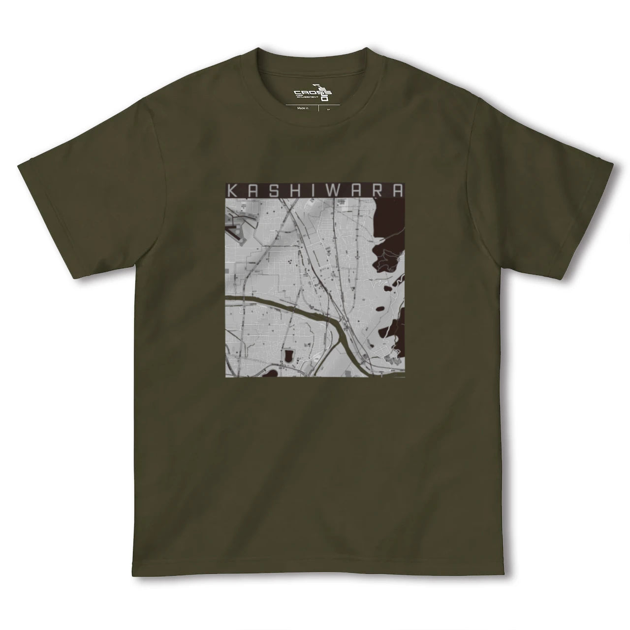 【柏原(大阪府)】地図柄ヘビーウェイトTシャツ