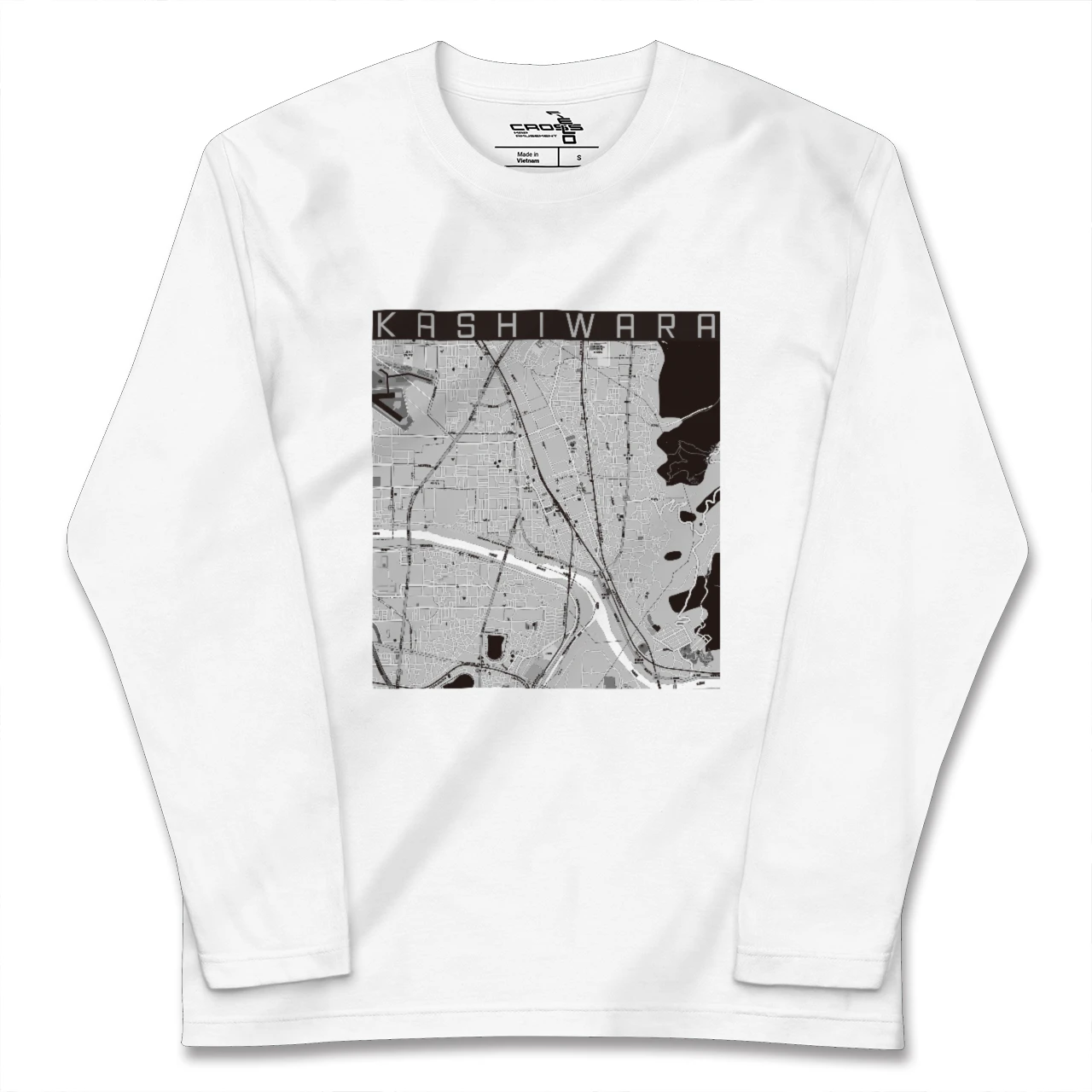 【柏原(大阪府)】地図柄ロングスリーブTシャツ