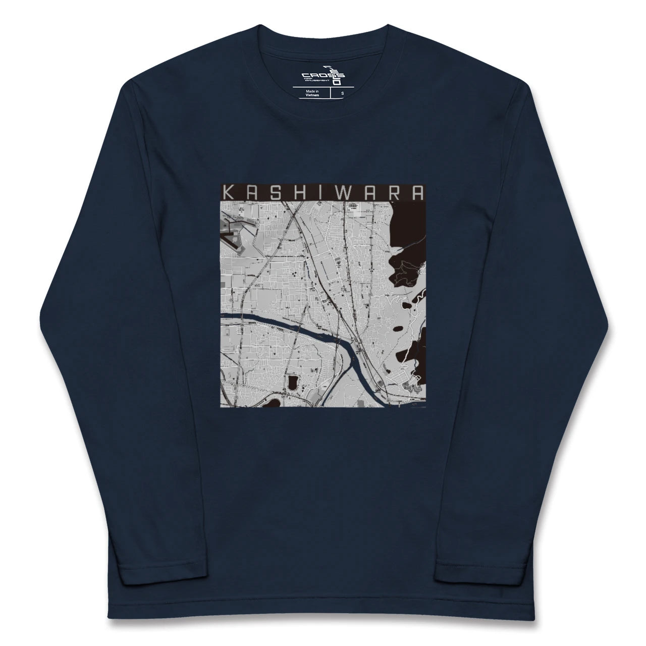 【柏原(大阪府)】地図柄ロングスリーブTシャツ