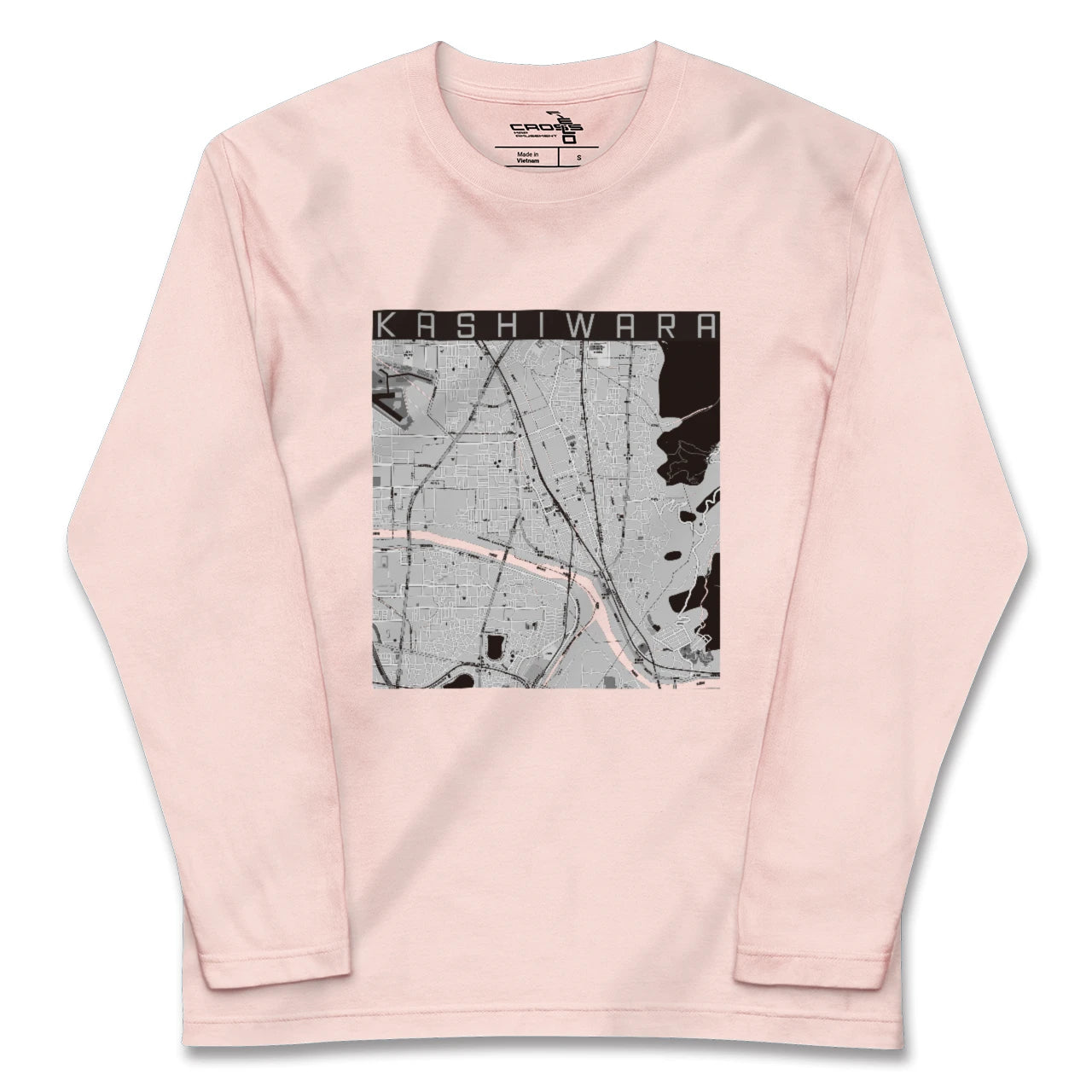 【柏原(大阪府)】地図柄ロングスリーブTシャツ