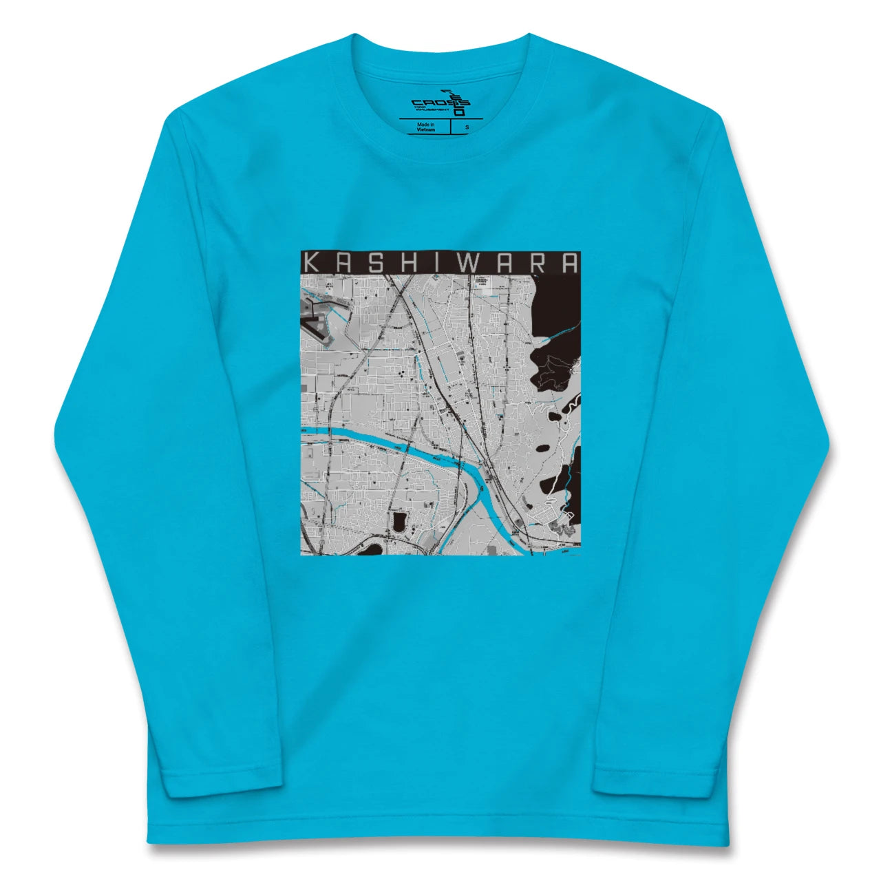 【柏原(大阪府)】地図柄ロングスリーブTシャツ