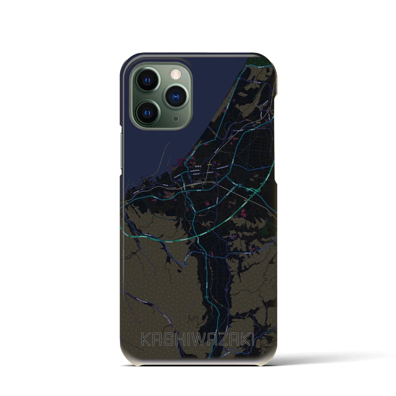 【柏崎(新潟県)】地図柄iPhoneケース(バックカバータイプ)