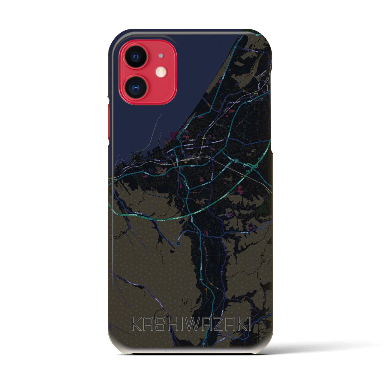 【柏崎(新潟県)】地図柄iPhoneケース(バックカバータイプ)