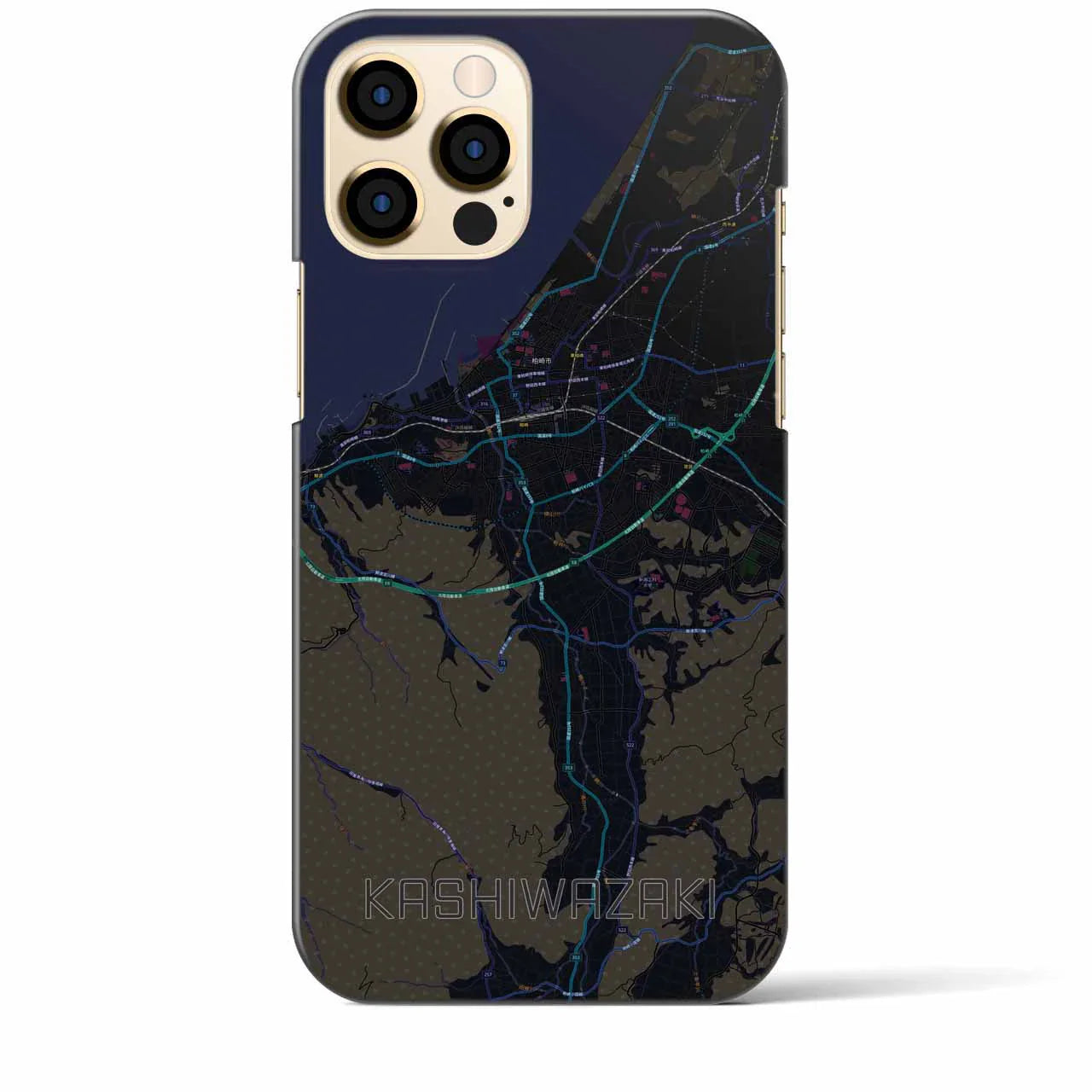 【柏崎(新潟県)】地図柄iPhoneケース(バックカバータイプ)