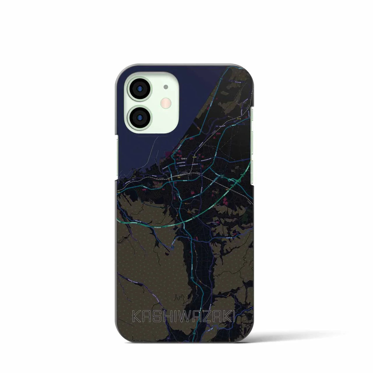【柏崎(新潟県)】地図柄iPhoneケース(バックカバータイプ)