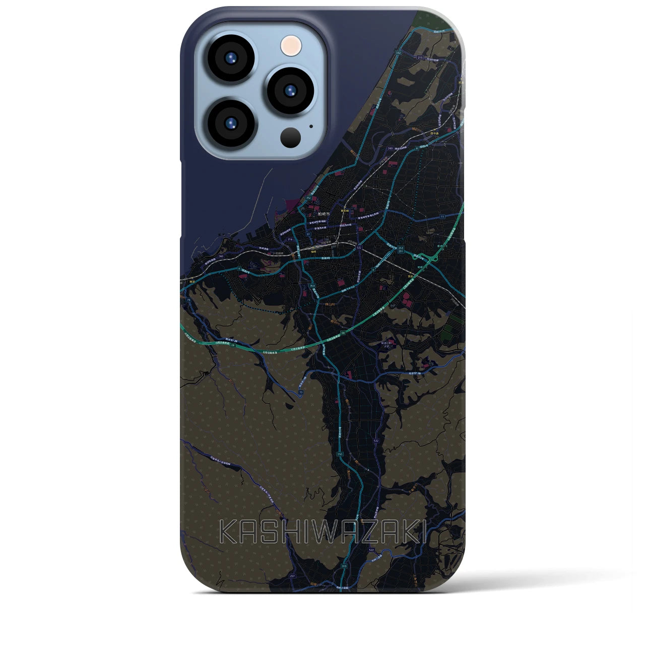 【柏崎(新潟県)】地図柄iPhoneケース(バックカバータイプ)