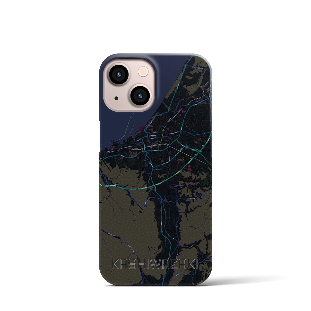 【柏崎(新潟県)】地図柄iPhoneケース(バックカバータイプ)