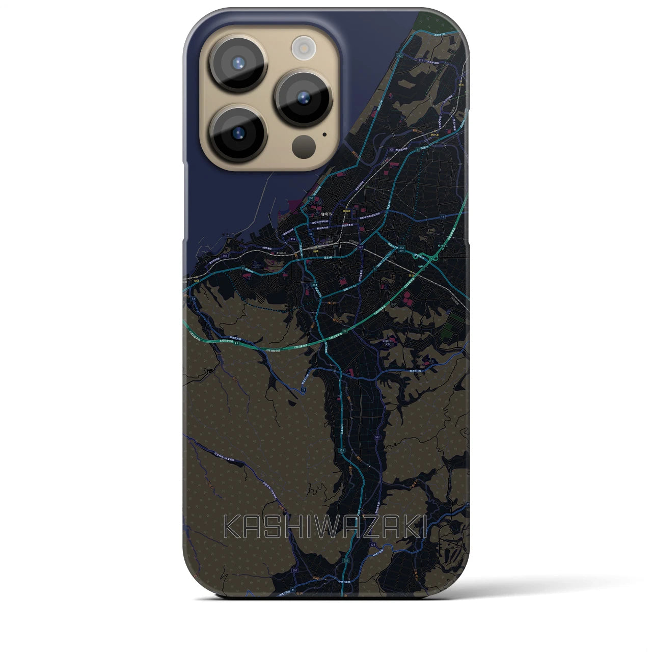 【柏崎(新潟県)】地図柄iPhoneケース(バックカバータイプ)