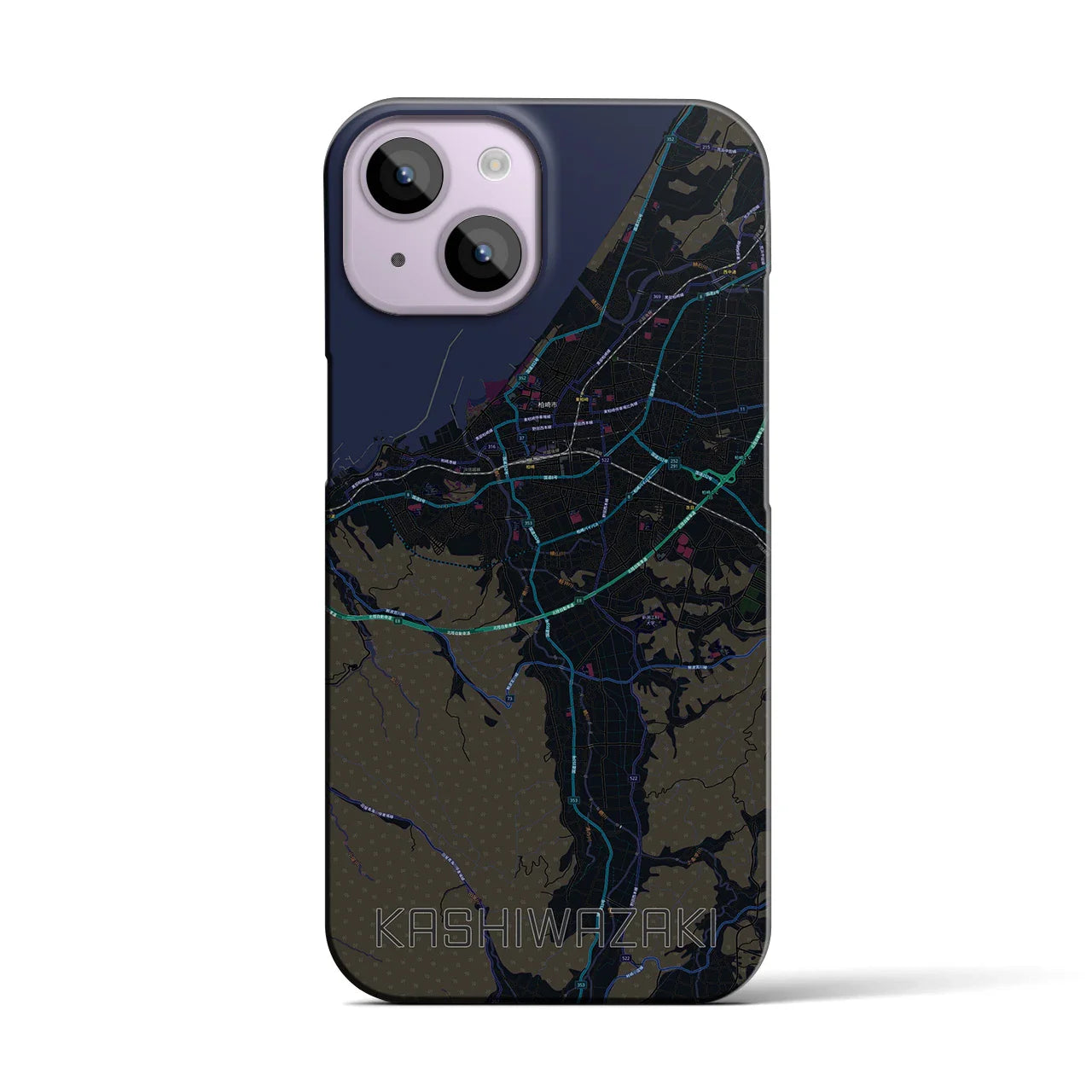 【柏崎(新潟県)】地図柄iPhoneケース(バックカバータイプ)