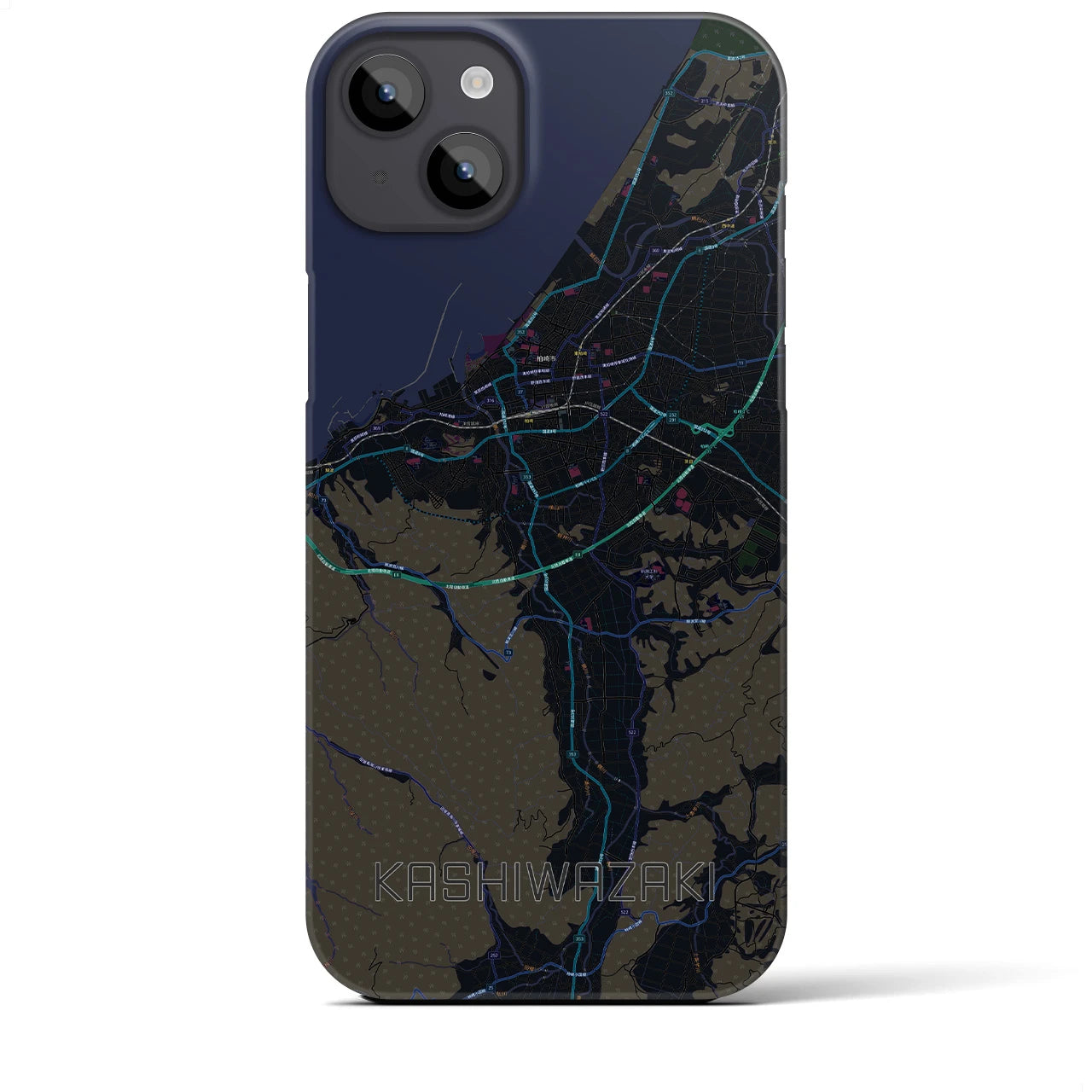 【柏崎(新潟県)】地図柄iPhoneケース(バックカバータイプ)