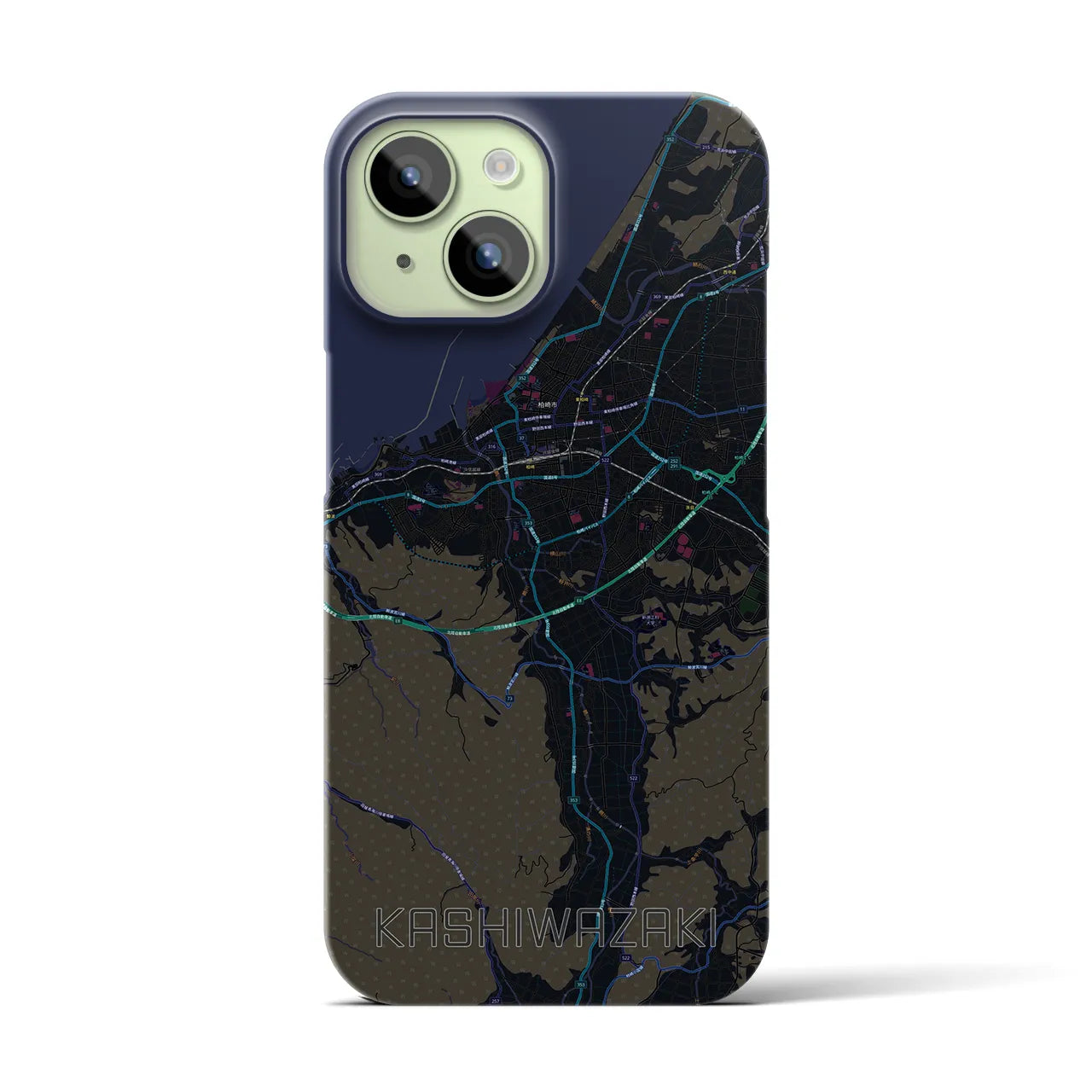 【柏崎(新潟県)】地図柄iPhoneケース(バックカバータイプ)