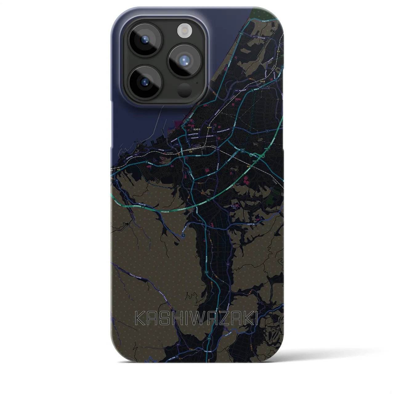 【柏崎(新潟県)】地図柄iPhoneケース(バックカバータイプ)